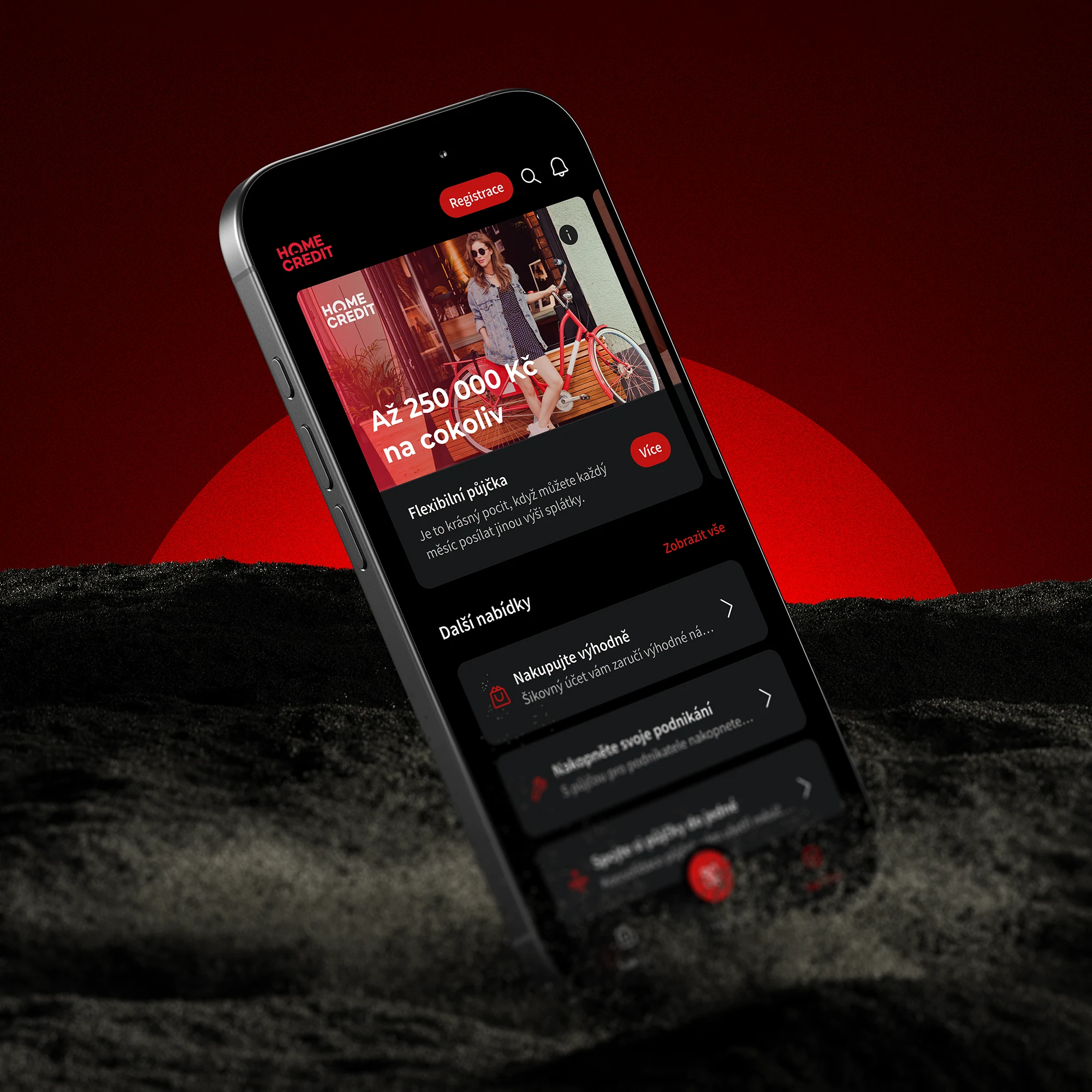 UX and UI design for the Home Credit mobile app, catering to over 200,000 monthly users